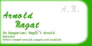 arnold magat business card